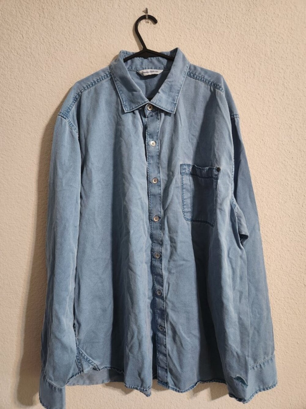 Tommy Bahama Men’s Button Up Long-sleeve Blue size XL